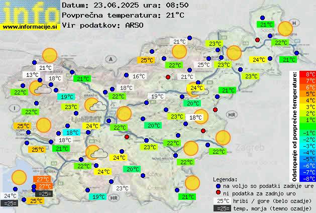 Trenutno vreme po Sloveniji