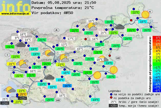 Trenutno vreme po Sloveniji