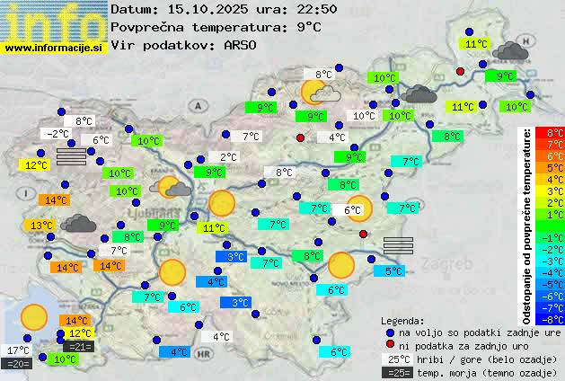 Trenutno vreme po Sloveniji