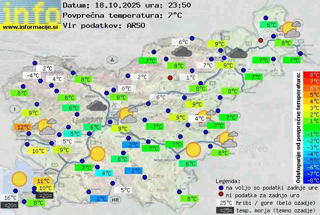 Trenutno vreme po Sloveniji