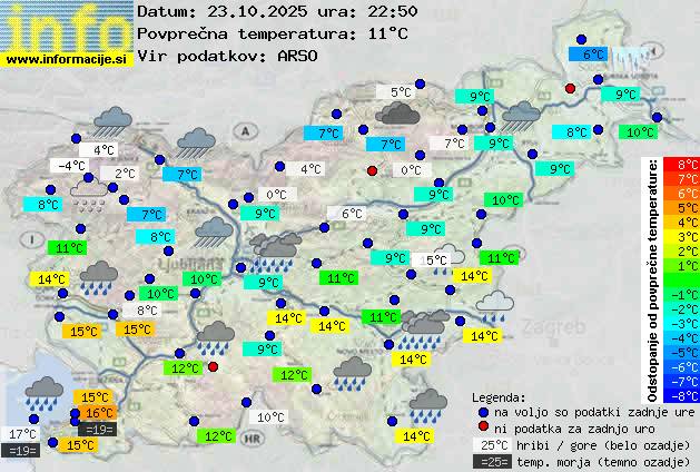 Trenutno vreme po Sloveniji