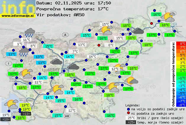 Trenutno vreme po Sloveniji