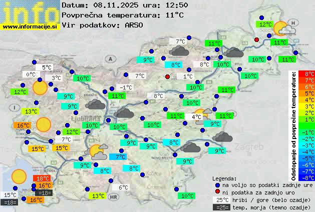 Trenutno vreme po Sloveniji