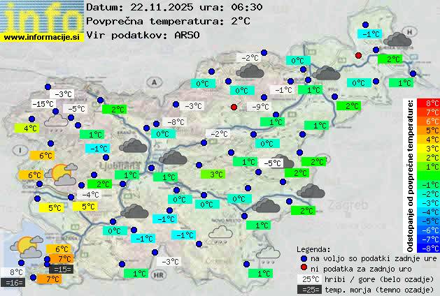 Trenutno vreme po Sloveniji