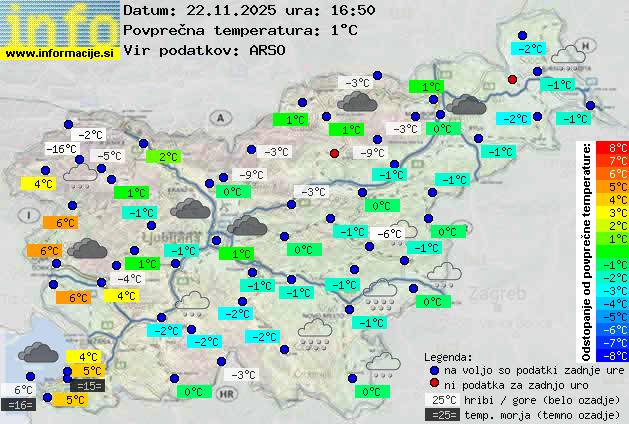 Trenutno vreme po Sloveniji