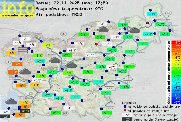 Trenutno vreme po Sloveniji