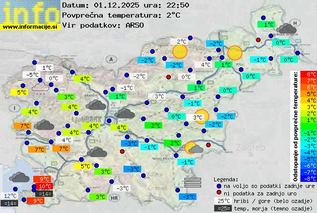 Trenutno vreme po Sloveniji