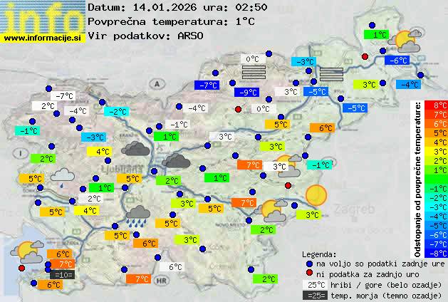 Trenutno vreme po Sloveniji