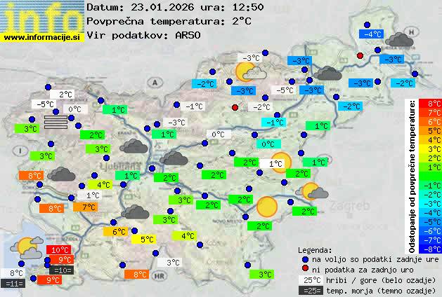 Trenutno vreme po Sloveniji